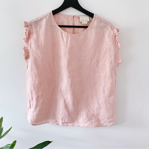 CYNTHIA ROWLEY | Linen Flutter Top - Picture 1 of 7